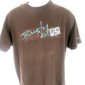 Rusty Mens Brown T Shirt L
